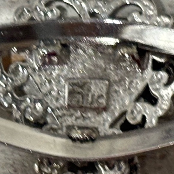 Vintage❤️1995 Signed EJC Ebony Heart Bracelet & Ring - Picture 5 of 5